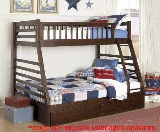 Dreamland Twin/Full Bunk Bed in Cherry By Homelegance: Home & Kitchen