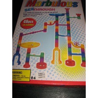 Marbulous Translucent Marble Run (48 pieces plus 16 marbles) Toys & Games