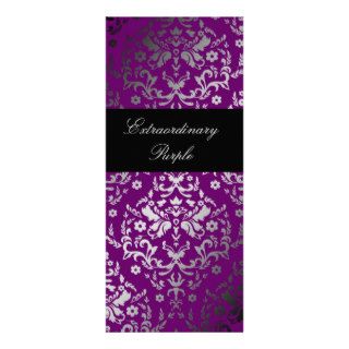 311 Dazzling Damask Extraordinary Purple Custom Invites