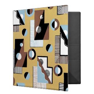 Cool Geometric Abstract Shapes Art Deco Binder