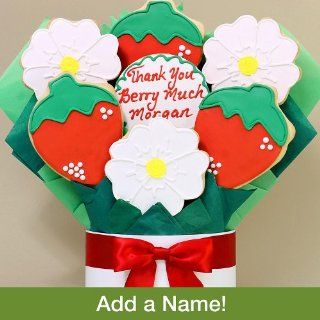 Thank You Berry Much Cookie Bouquet   7 Pieces : Gourmet Baked Goods Gifts : Grocery & Gourmet Food