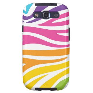 Colorful Rainbow Zebra Print Pattern Gifts Galaxy S3 Case