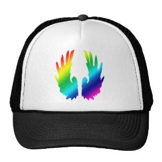 Angel Flying Wings Rainbow Mesh Hats