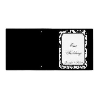 Chic Black and White Damask Wedding Album Binder