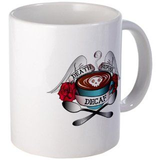 Death Before Decaf tattoo Mug Mug by CafePress: Kitchen & Dining