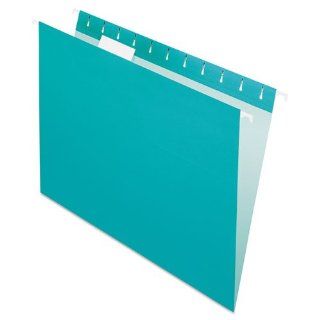 Pendaflex Hanging File Folders, 1/5 Tab, Letter, Aqua, 25/Box: Industrial & Scientific