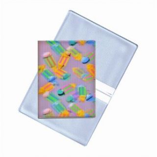 Lenticular Business Card Holder with two pockets: Size 3x4 1/4 closed, , Yellow, Green, Blue, Red: Clothing