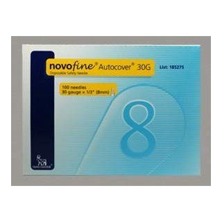 Novofine 30 Insulin Pen Needle Autocover Disposable 1/3 Inch   Box of 100: Health & Personal Care