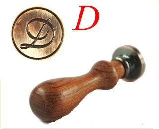 New Letter D Vintage Alphabet Initial Wax Seal Stamp Initial Stamp With Rosewood Handle Set