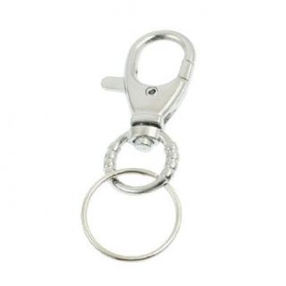 Trigger Lobster Clip Clasp Snap Hook Keyring Key Chain Silver Tone: Clothing