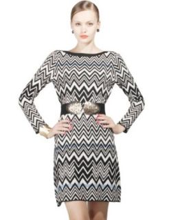 Maxchic Women's Wool blend Fine Knit Zig Zag Stripes Sweater Dress Q04774D12M at  Womens Clothing store: Cashmere Dress