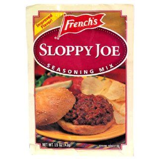 French's Sloppy Joe Seasoning Mix, 1.5 Ounce Packets (Pack of 24) : Packaged Sloppy Joe Mixes : Grocery & Gourmet Food