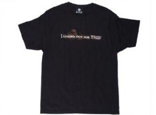 I Logged Out for This? T Shirt Black Medium: Clothing