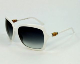 Gucci Women's 3131 White Frame/Grey Gradient Lens Plastic Sunglasses: Shoes