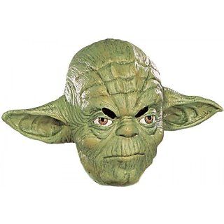 Child Kids Star Wars Green Yoda Costume Mask Vinyl: Toys & Games