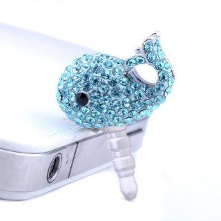 Crystal Dolphin 3.5mm Earphone Jack / Dust Plug for iPhone / Samsung Galaxy Various Smartphones: Cell Phones & Accessories