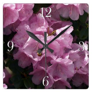 Pink Azaleas, Rhododendron Garden Flowers Wallclock