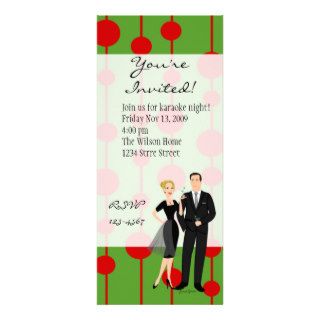Get Your Martinis Ready!  Christmas Colors Custom Invitations