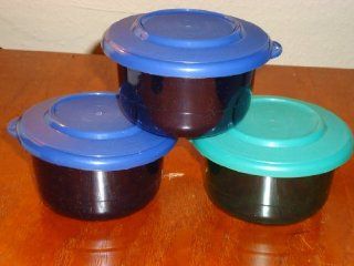 Tupperware Acrylic Preludio Bowls in Jewel Tones Sapphire & Emerald x3 : Food Savers : Everything Else