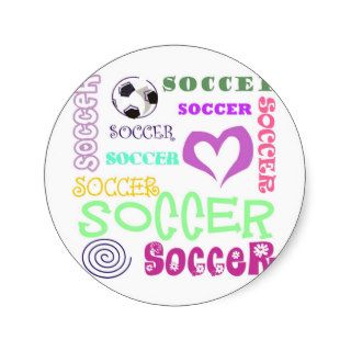 Soccer Repeating Round Stickers