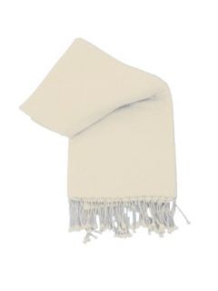 Pure Pashmina Cashmere Shawl Wrap Luxury Grade 28x80" in Nearly White at  Womens Clothing store