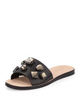 avila jeweled slide sandal, black   kate spade new york   Black (41.0B/11.0B)