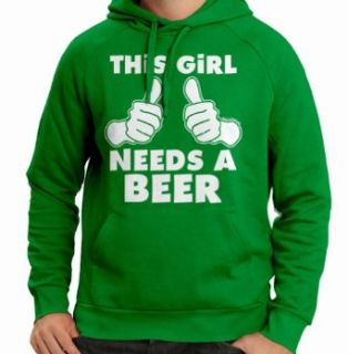 This Girl Needs A Beer Funny Drinking Micro Brew St. Patrick's Day Party Hoodie: Clothing