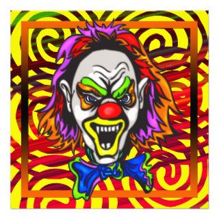 Evil Clown Halloween Party Invitation