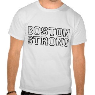 boston strong black text tee shirt