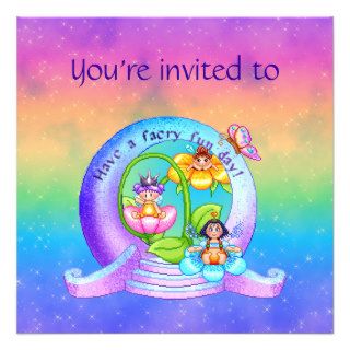 Faery Fun Day Pixel Art Personalized Invitations