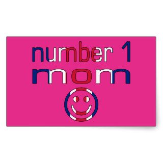 Number 1 Mom ( Mom's Birthday & Mother's Day ) Rectangle Sticker
