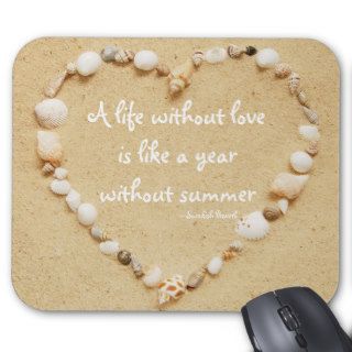 Seashell Heart Proverb Mousepad