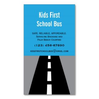 Paved Street School Bus Business Card