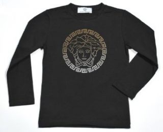 Young Versace Boys Long Sleeve Tee in Black 6: Fashion T Shirts: Clothing