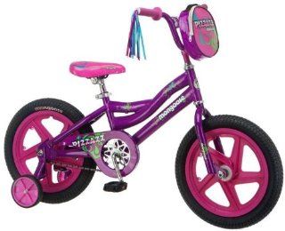 NEW 16" Girl's Purple Pink Bicycle Kids Mongoose Pizazz Bike Childrens Bicycles : Sports & Outdoors