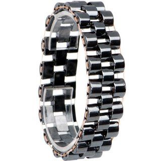 Dark Grey Non Magnetic Hematite Bracelet: Jewelry