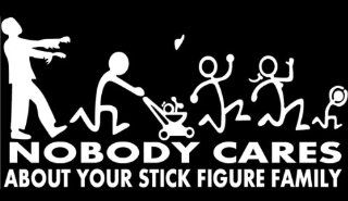 F*@K Your Stick Figure Family STICKER Zombie Nobody Cares FUNNY DECAL USA SELLER Automotive