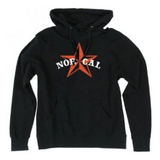 Nor Cal Men's Nautical 2 Pullover Hooded Sweatshirt Small Black/Orange: Clothing