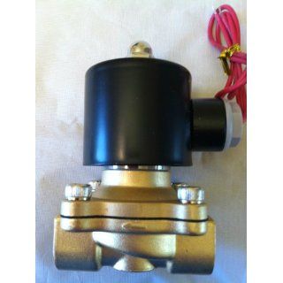 1/2 Solenoid Valve 110v/115v/120v AC Brass Electric Air Water Gas Diesel Normally Closed NPT High Flow: Industrial Solenoid Valves: Industrial & Scientific
