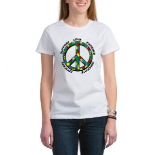 CafePress Autism Peace Sign Women's T Shirt: Clothing
