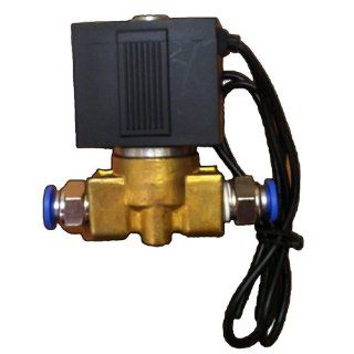 1/4 Solenoid Valve 110v/115v/120v DC Brass Electric Air Water Gas Diesel Normally Closed NPT w/Push Connect Fittings: Industrial Solenoid Valves: Industrial & Scientific