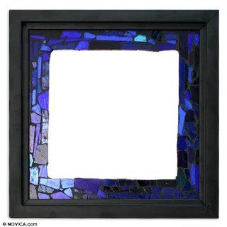 Stained glass mirror, 'Heaven'   Wall Mounted Mirrors