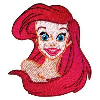 Little Mermaid Character Ariel Face Embroidered Iron on Disney Movie Patch DS 66: Clothing