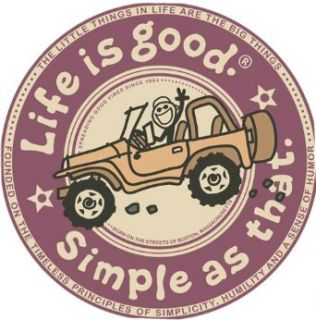 Life is good Unisex Offroad Sticker PURPLE O/S: Clothing