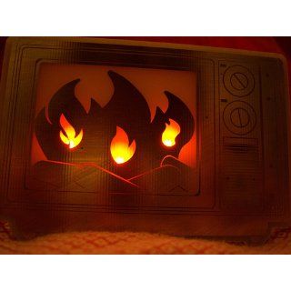 Miniature LED TV Fireplace: Playful LED Accent Lighting, "Geek Chic Ambiance": Toys & Games