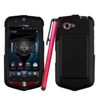 [ManiaGear] Verizon Casio Gzone C811 Black Rubberized Hard Case Shell + Stylus Pen: Cell Phones & Accessories