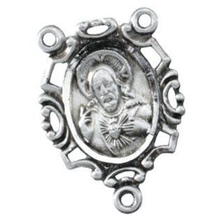 Sterling Silver Rosary Center Only: Pendants: Jewelry