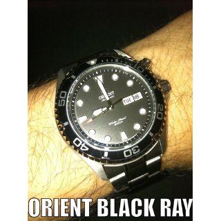 Orient Black Ray Automatic Dive Watch CEM65008B: Watches
