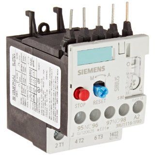 Siemens 3RU11 16 1FB0 Thermal Overload Relay, For Mounting Onto Contactor, Size S00, 3, 5 5A Setting Range: Industrial & Scientific