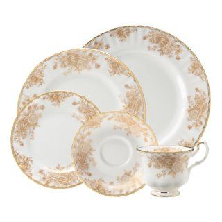 Royal Doulton Royal Albert Old Country Roses Gold 5 Piece Place Setting: Kitchen & Dining